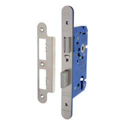 Altro DIN Euro Escape Sashlock - 85mm Case - 60mm Backset - Radius - Satin Stainless Steel