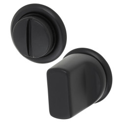 Hoppe Mini Rose Bathroom Turn & Release - 28mm Diameter - Matt Black