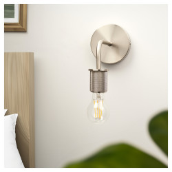 Altro Casa Knurled Indoor Wall Light - Satin Nickel Fittings