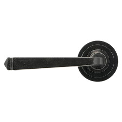 From The Anvil External Beeswax Door Handles on Round Art Deco Rose - Avon Range