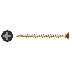 Reisser Cutter Pozi Countersunk Wood Screws - 4.0 x 20mm - Yellow Zinc - Pack of 200