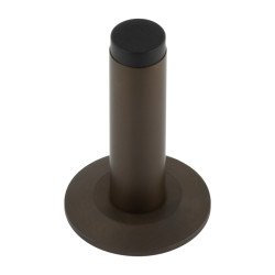 Burlington by Frelan Plain Projection Door Stop on Chamfered Rose - 76mm Projection - Dark Bronze