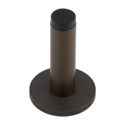 Burlington by Frelan Plain Projection Door Stop on Plain Rose - 76mm Projection - Dark Bronze