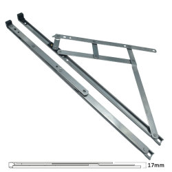 uPVC/Timber Standard Window Friction Stay Hinge - 17mm Stack - 20"/500mm - Top Hung - Pair