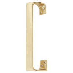 Touchpoint Polished Brass Modern Offset Door Pull Handle - Screw Fix - 180mm Centres