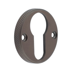 Burlington by Frelan Westbourne Knurled Escutcheon - 40mm Diameter - Euro - Dark Bronze