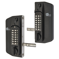 Borg BL3130DKO External Marine Grade ECP Push Button Gate B to B Code Lock - Key Override - Black