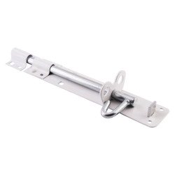 Gate Padlock Bolt - Straight - 223mm Length - White