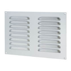 Touchpoint Hooded Louvre Vent - 242 x 165mm - 6650mm² Free Air Flow - Satin Aluminium