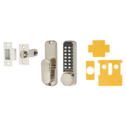 Borg BL2501 Easicode Pro Push Button Code Lock and Latch with Intumescent - Stainless Steel
