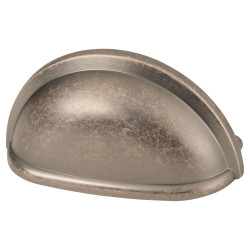 Altro Walton Cabinet Cup Handle - 76mm Centres - Antique Pewter