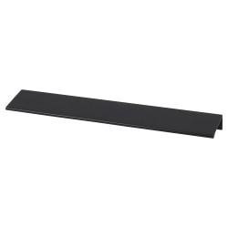 Touchpoint Serva Lipped Edge Cabinet Pull Handle - 160mm Centres - Black