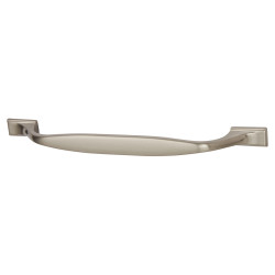 Crofts & Assinder Marlborough 15mm D-Bar Cabinet Pull Handle - 160mm Centres - Brushed Nickel