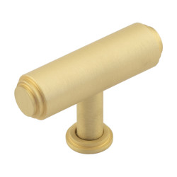 Burlington by Frelan Belgrave T-Bar Cabinet Knob - 18mm Diameter - Satin Brass