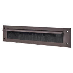 Exitex Brush Seal Interior Letter Tidy With Flap - 343 x 80mm - Brown