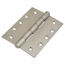 Washered Butt Door Hinge - 127 x 102 x 3mm - Satin Stainless Steel - Pair