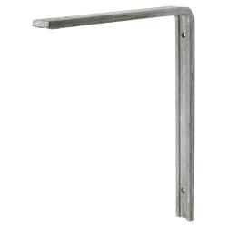 Altro Fluted Steel Angle Shelf Bracket - 250 x 200mm - Galvanised - Pack of 5