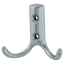 Altro Double Coat Hook - 70 x 56mm - Satin Chrome