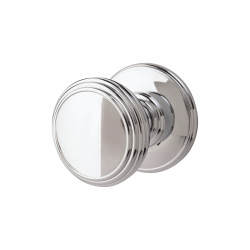 Carlisle Brass Polished Chrome Rimmed Mortice Door Knob - 70mm Rose Diameter - Delamain Range