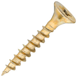 SiDAX General Purpose Pozi Countersunk Wood Screws - 4.0 x 25mm - Yellow Zinc - Pack of 200