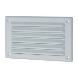 Louvre Vent with Flyscreen - 155 x 94mm - 2567mm² Free Air Flow - White Plastic
