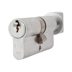 Eurospec 5 Pin 60mm Euro Thumbturn Cylinder - 30mm Turn + 30mm - Satin Chrome - Master Keyed