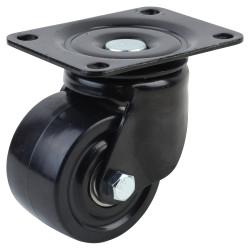 Coldene Low Level and High Load Castor - Swivel - 200kg Max Weight - 60mm Diameter - Black