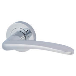 Touchpoint Polished Chrome Door Handles on Round Rose - Eloise Range