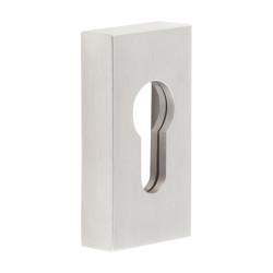 CRES by Frelan Rectangular Escutcheon - 65 x 35mm - Euro - Satin Stainless Steel
