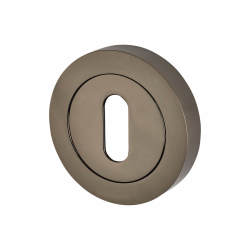 Touchpoint Escutcheon - 50mm Diameter - Keyhole - Black Nickel