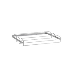 elfa Top Track System - Click In Triple Wire Gliding Shoe Rack - 613 x 100 x 440mm - Platinum