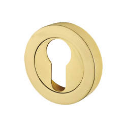 Touchpoint Escutcheon - 50mm Diameter - Euro - Polished Brass
