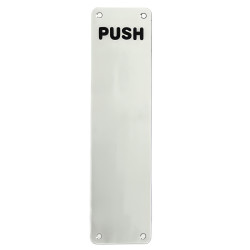 Altro Stainless Steel Finger Plate - Push - 300 x 75 x 1.5mm - Satin