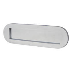Radius Letter Plate - 254 x 77mm - Satin Chrome