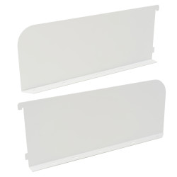 elfa Twin Slot Shelving System - Shelf Book End/Shelf End - 300mm Length - Right/Left - White