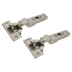 Blum CLIP Top Angled Soft Close Cabinet Hinge - 30° - Overlay - Zinc Plated - Pair