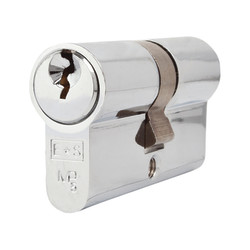 Eurospec 5 Pin 60mm Euro Double Cylinder - 30 + 30mm - Polished Chrome - Keyed to Differ