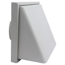 Manrose Plastic Cowled Wall Grille with Backdraft Damper - 4"/100mm - White