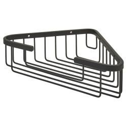 Altro Small Corner Shower Soap Dish Basket - 63 x 255 x 195mm - Matt Black