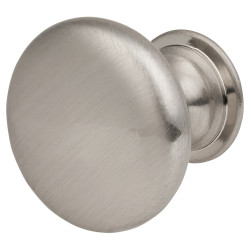 Touchpoint Domed Round Cabinet Knob - 30mm Diameter - Satin Chrome