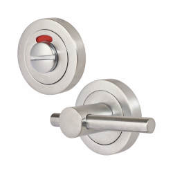 Hampstead Bar Handle Bathroom Turn & Release with Indicator - 50 x 75 x 40mm - Satin Chrome