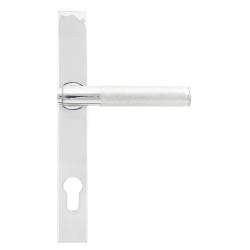 From The Anvil Brompton uPVC Slimline Knurled Multipoint Door Handle - 92mm c/c - Polished Chrome