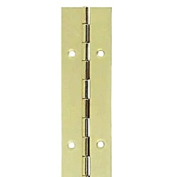 Touchpoint Steel Continuous Piano Hinge - 1845 x 25 x 0.7mm - Polished Brass