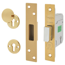 Legge Heavy Duty BS3621:2007 5 Lever Deadlock - 64mm Case - 44mm Backset - Polished Brass