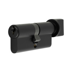 Eurospec 5 Pin 70mm Euro Thumbturn Cylinder - 35 Turn + 35mm - Matt Black - Keyed to Differ
