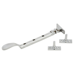 Altro Cast Victorian Casement Window Stay - 8"/200mm Length - Satin Chrome