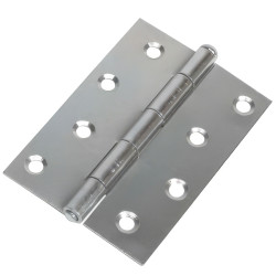 Loose Pin Steel Butt Door Hinge - 100 x 67mm - Zinc Plated - Pair