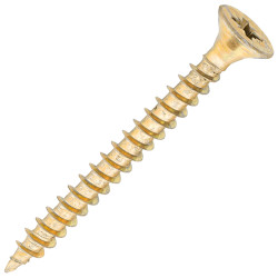 SiDAX General Purpose Pozi Countersunk Wood Screws - 5.0 x 50mm - Yellow Zinc - Pack of 200