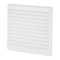 Louvre Vent - 166 x 160mm - 10360mm² Free Air Flow - White Plastic