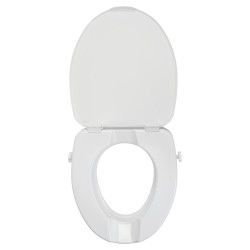 Croydex Carragh Standard Close Raised Toilet Seat with Lid - White
